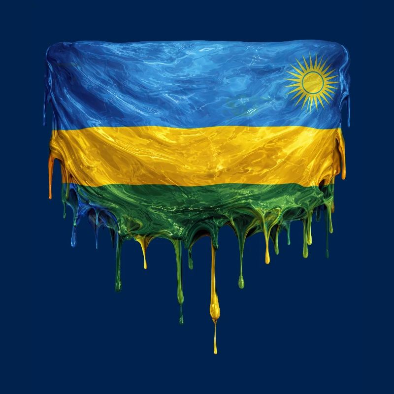 Art de chute : drapeau rwandais