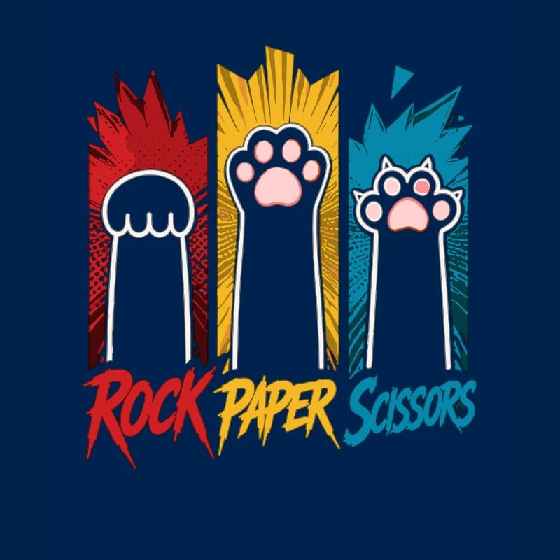 Trio Pierre-Papier-Ciseaux Pattes de Chat