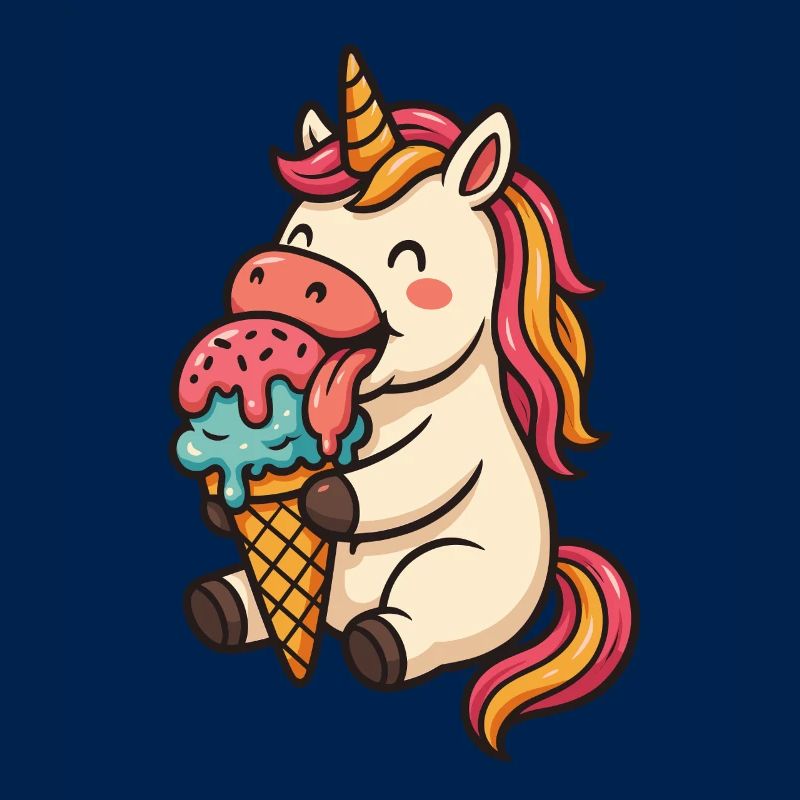 Licorne Crème Glacée Licorne Conception Cadeau