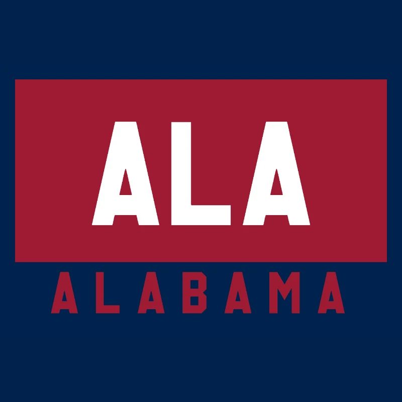 Alabama ALA Typographic Flag