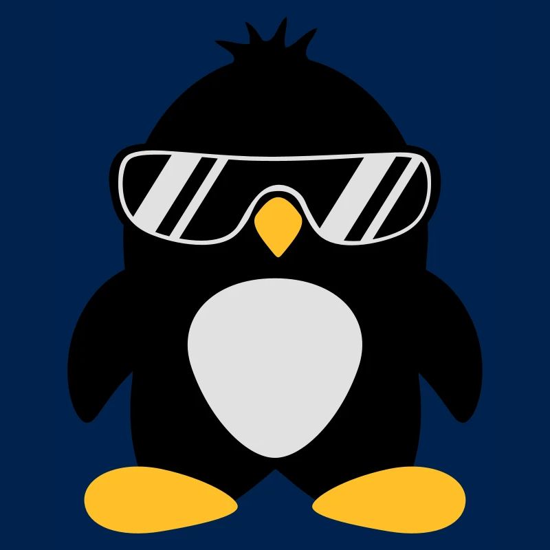 Cooler süßer Chef Pinguin Vogel mit Sonnenbrille