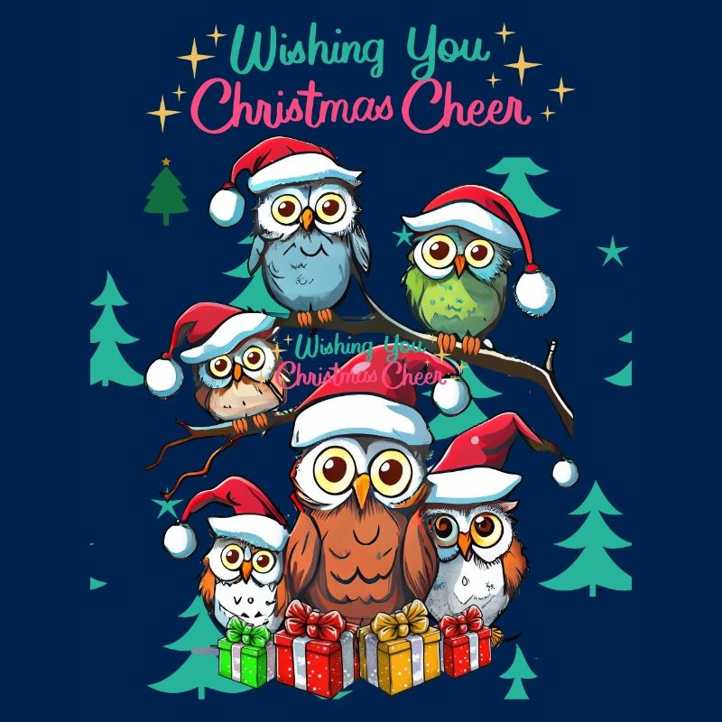 Festliche Eule Weihnachtsstimmung Design