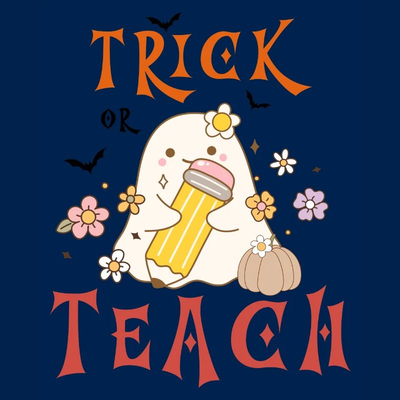 Halloween-Lehrer austricksen oder unterrichten