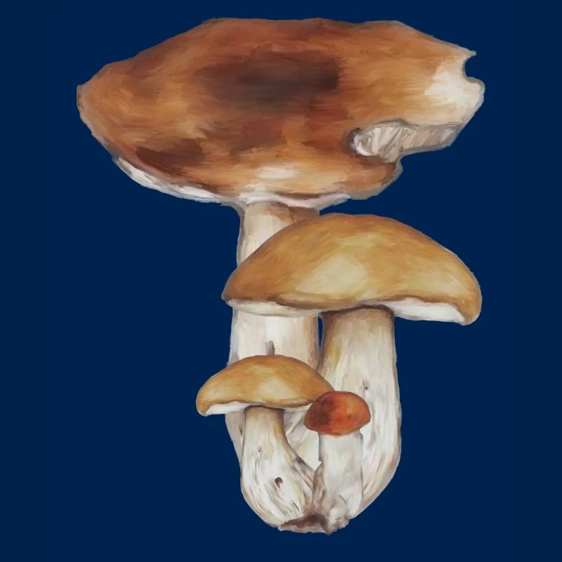 Forest Mushroom Watercolor Pattern