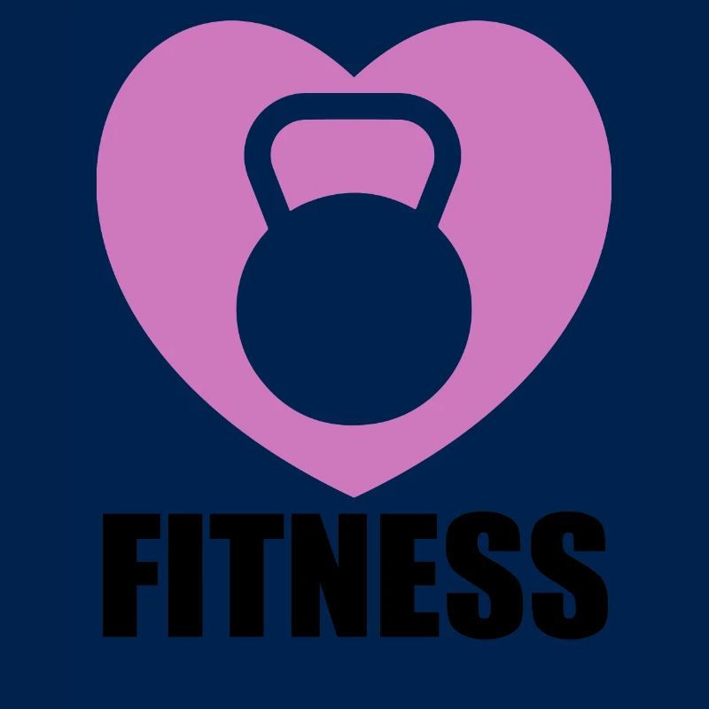 Kettlebell Design in lila Herz