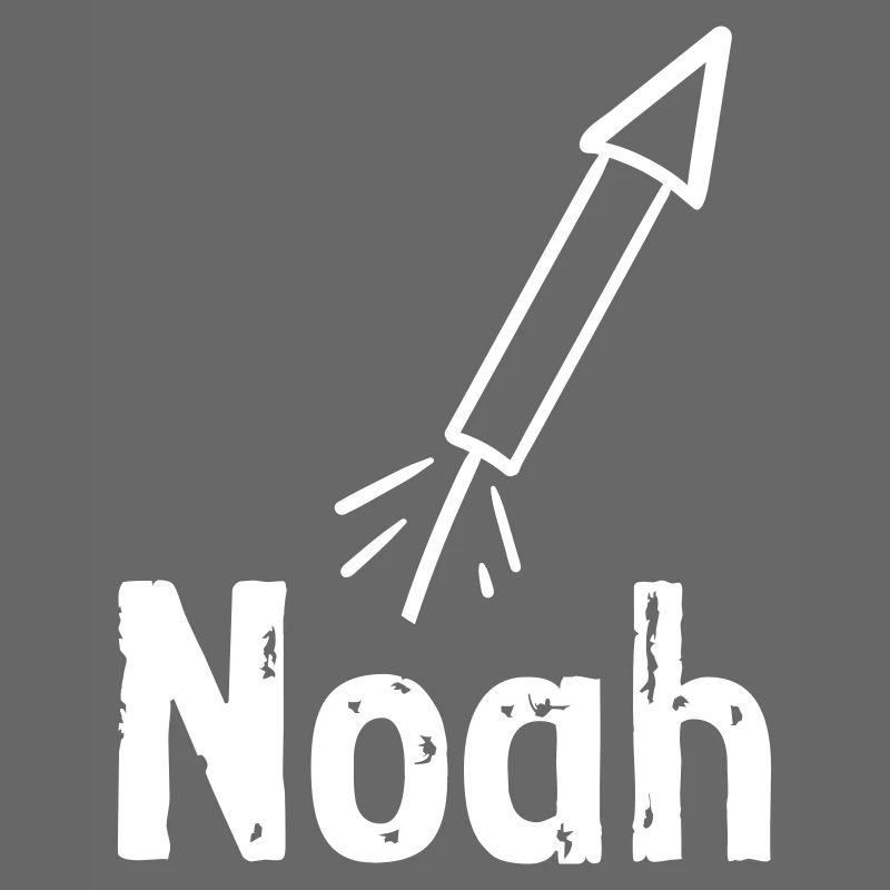 Lettrage NOAH avec fusée VECTOR