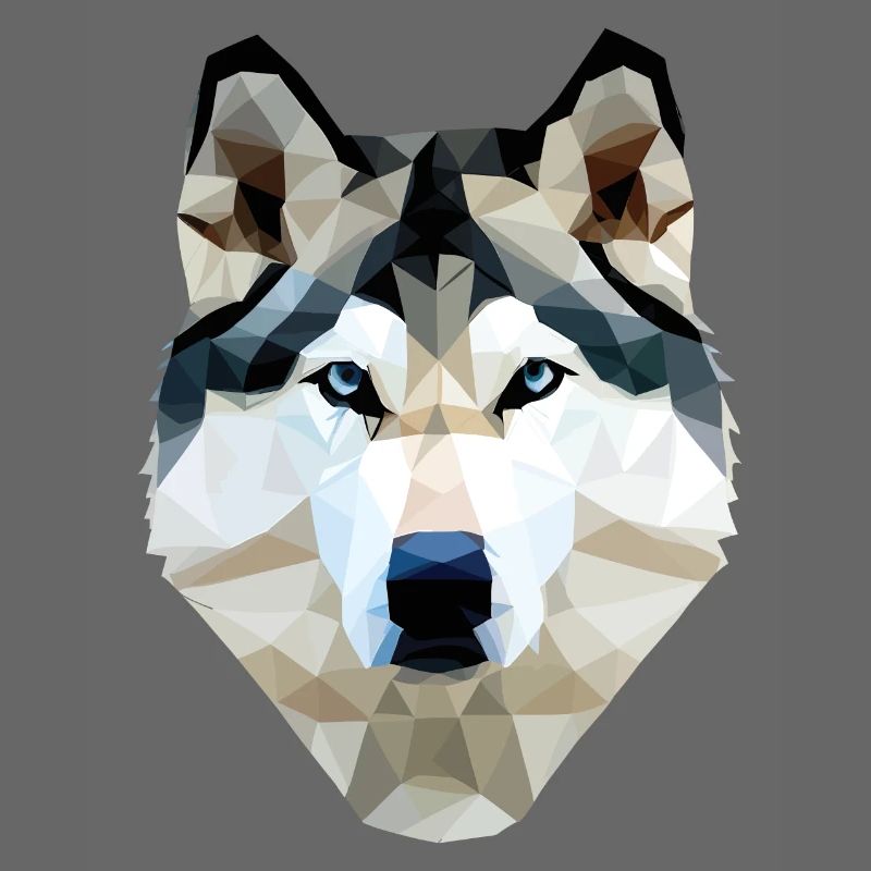 Husky Dog Polygon