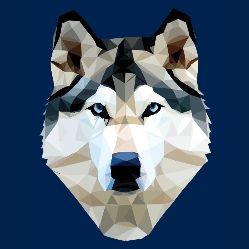 Polygone de chien husky