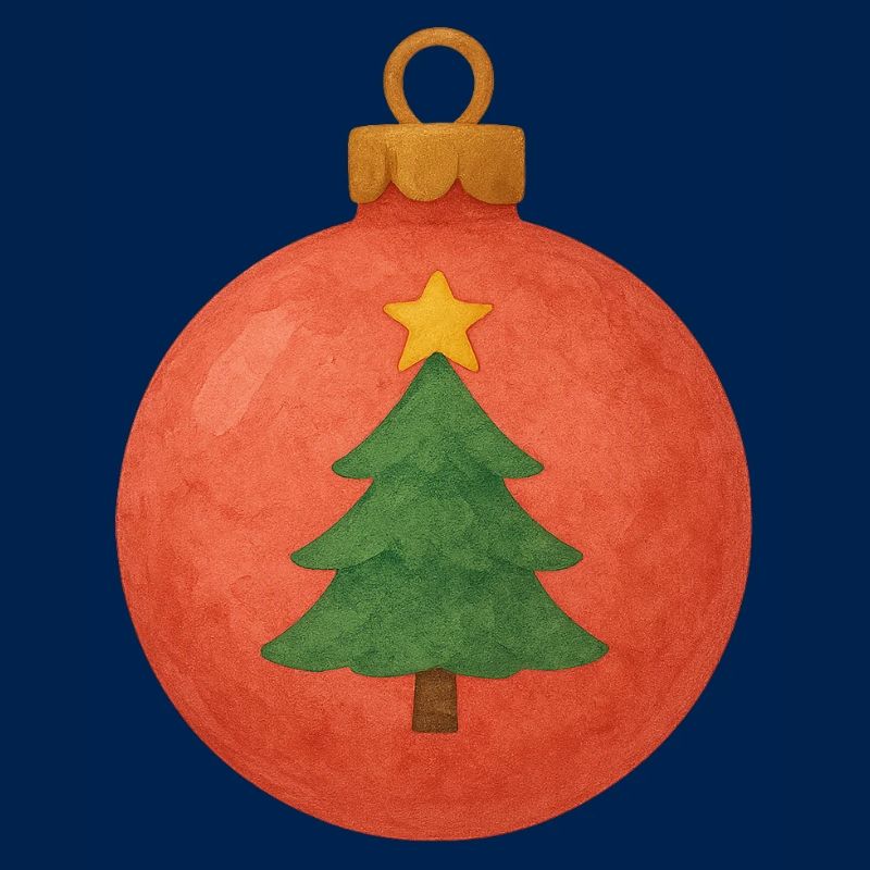 Weihnachtskugel mit Tannenbaum