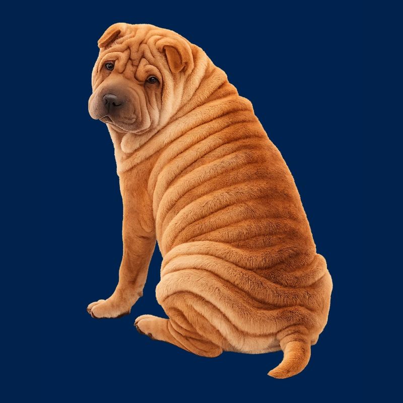 Sitzende Shar Pei