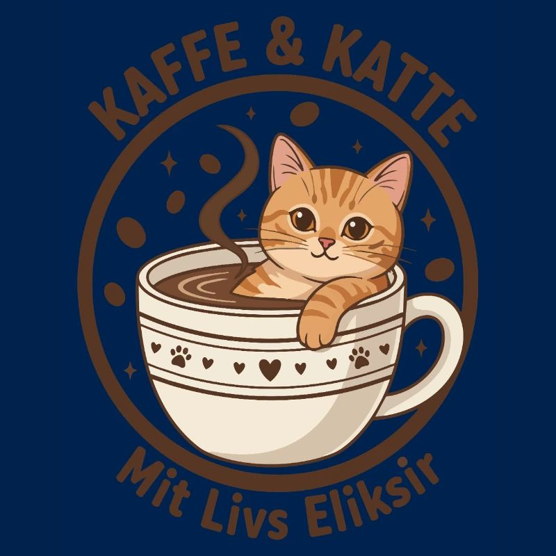 Chat au café en tasse : Élixir Ronron