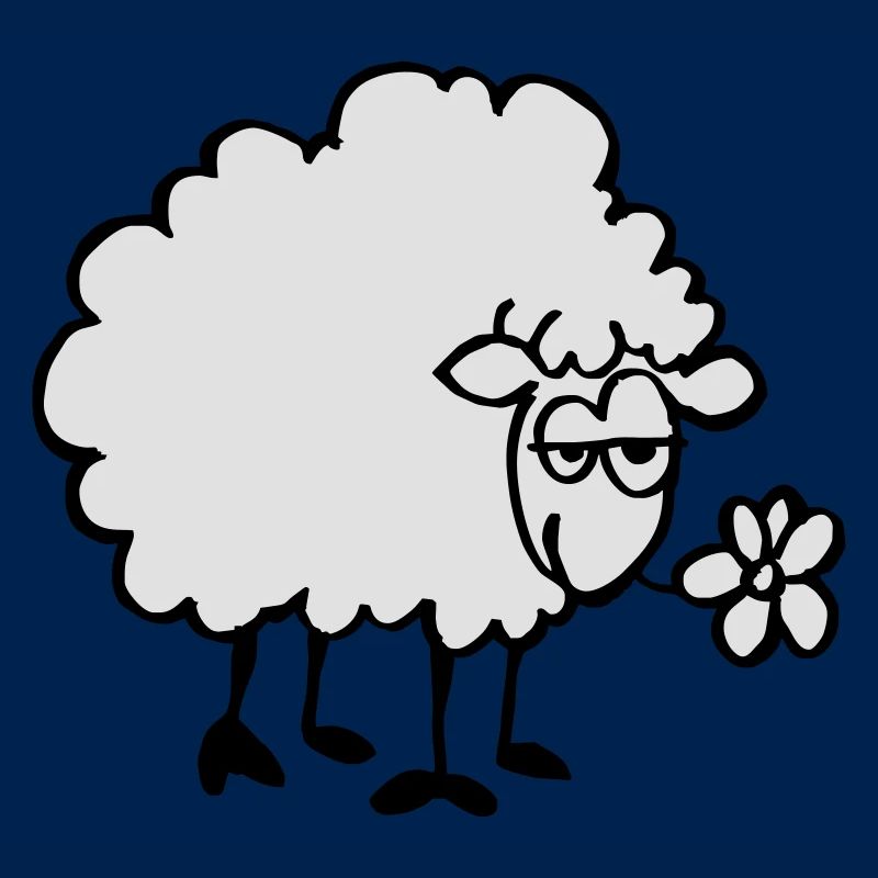 Mouton avec fleur