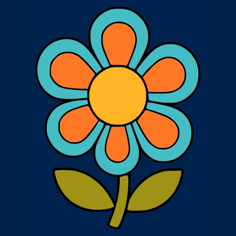 70s flower pattern retro flowerpower