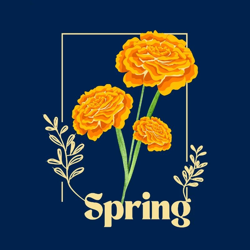 Spring Flowers Orange