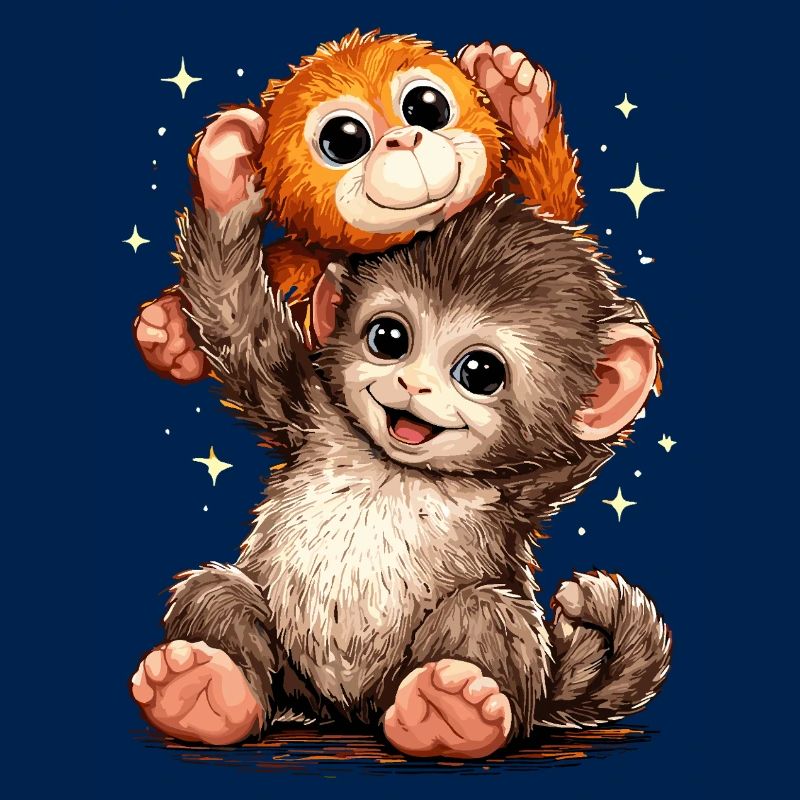 Cute Monkey Punch Japanese Meme