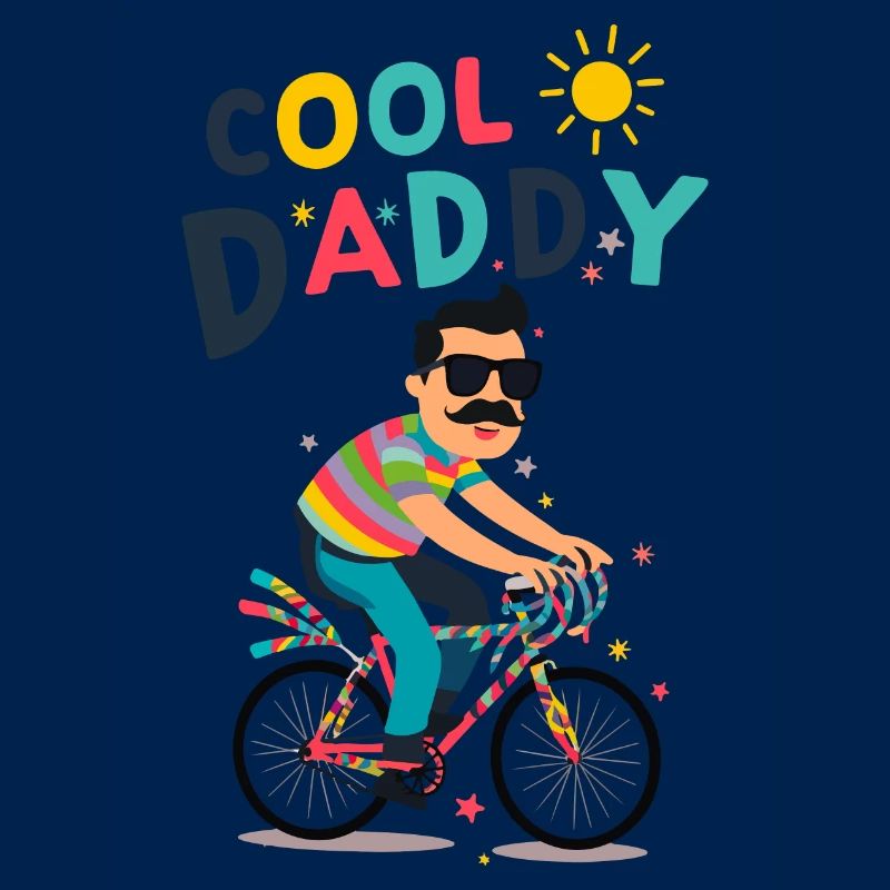 Lebendiges cooles Daddy-Radfahrer-Design