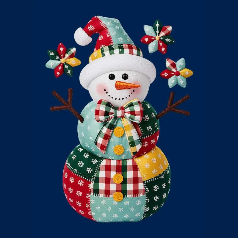 Patchwork Schneemann Feiertagsstimmung