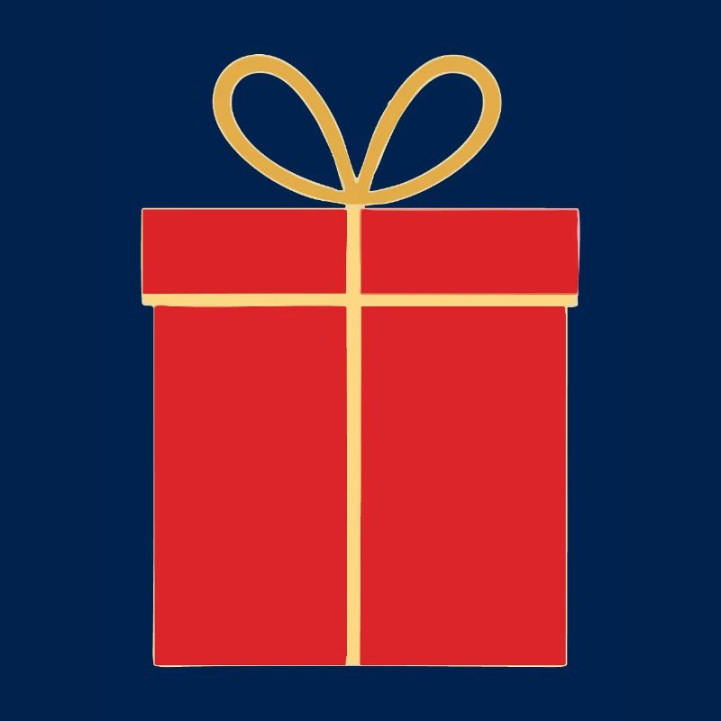 Weihnachtsgeschenk, rote Geschenkbox
