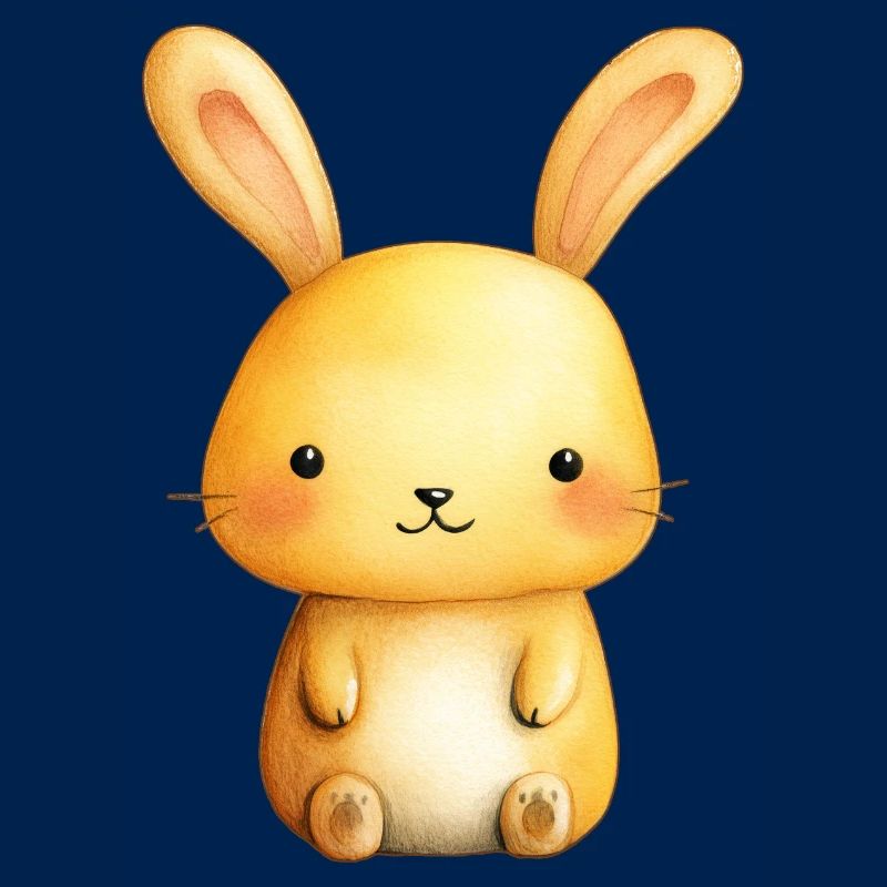 Petit Lapin Doux – Illustration Bébé Mignonne
