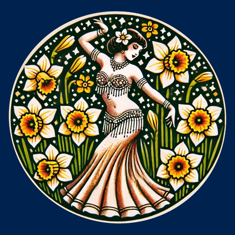 Danseuse du ventre de fleur de jonquille printanière