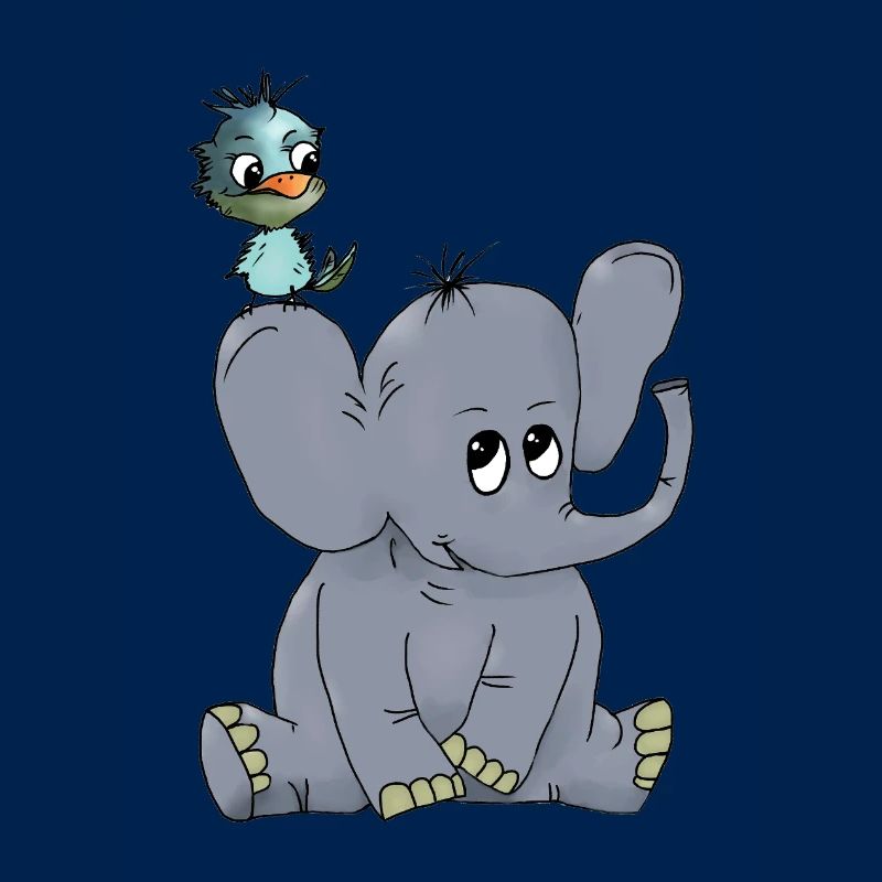 Elefant_mit_Vogel