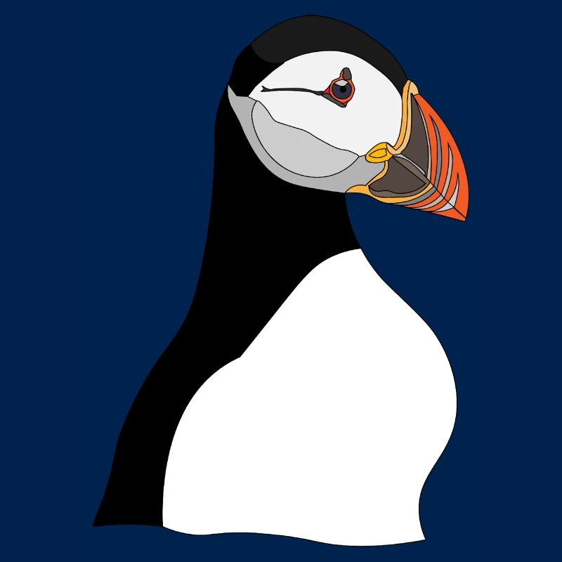 Puffin Head Print