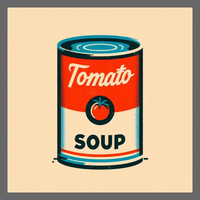 Boîte à tomates en risographie design rétro
