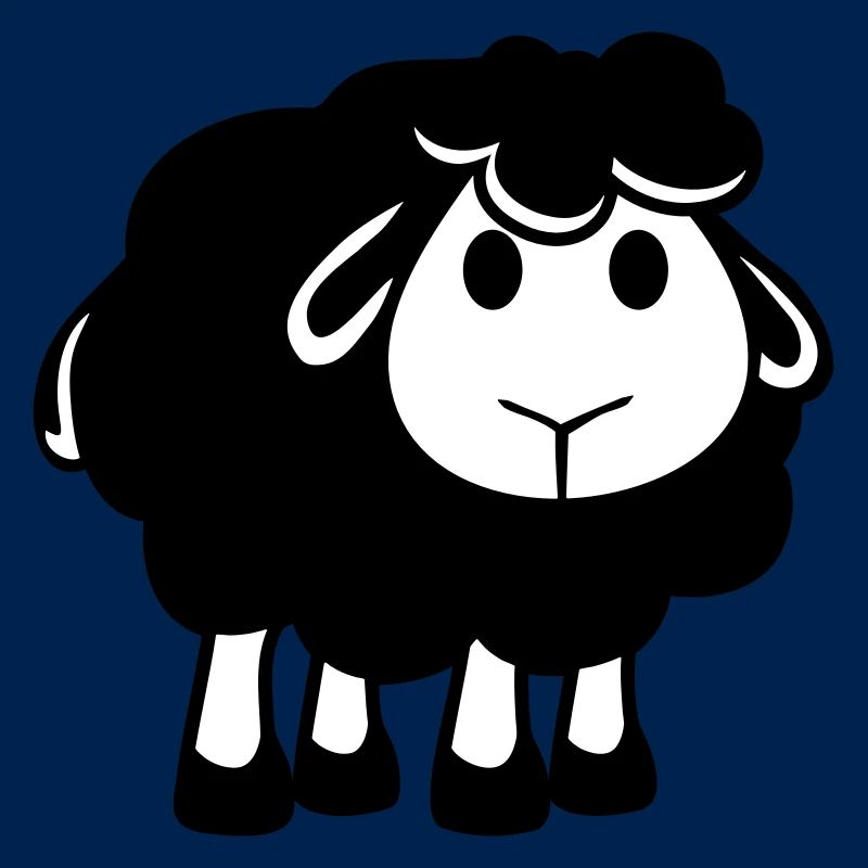Black Sheep Small Cute Cute Lamb Cool Comic