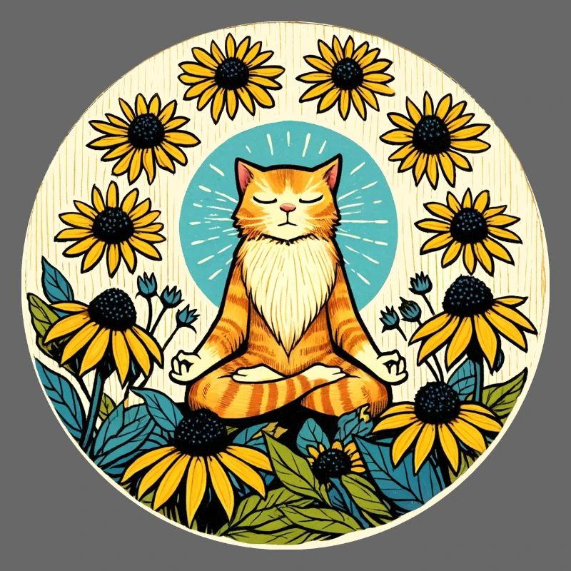 Zen Mode Kitty Cat