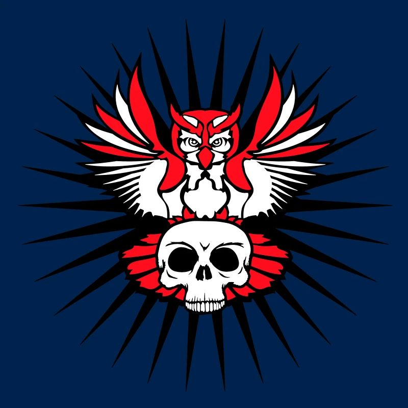 Owl Eagle Owl Cool Skull Skull Halloween Tattoo