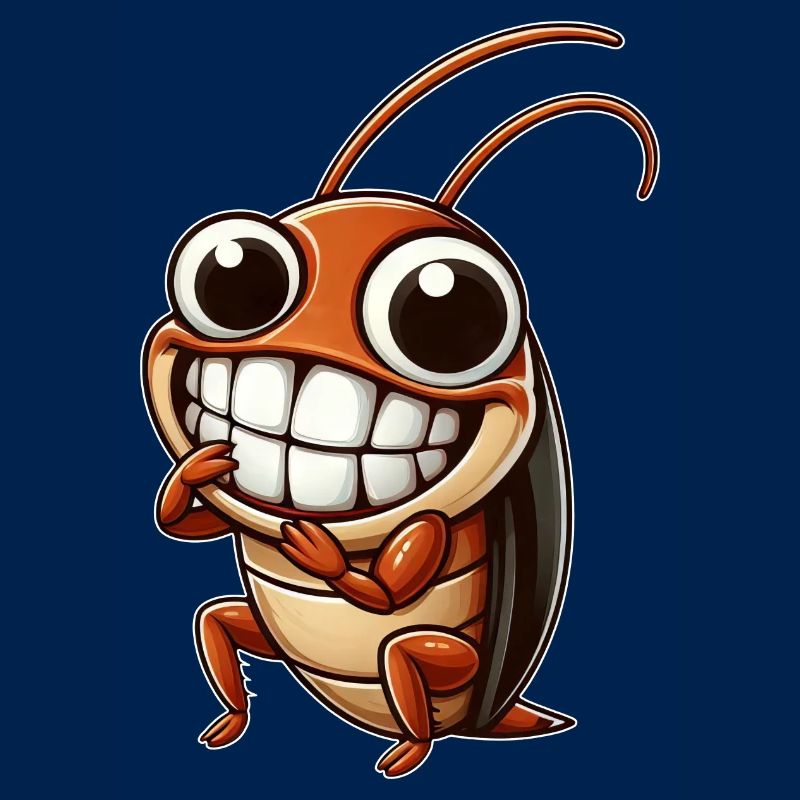 Mignon cafard cafard dessin animé bande dessinée