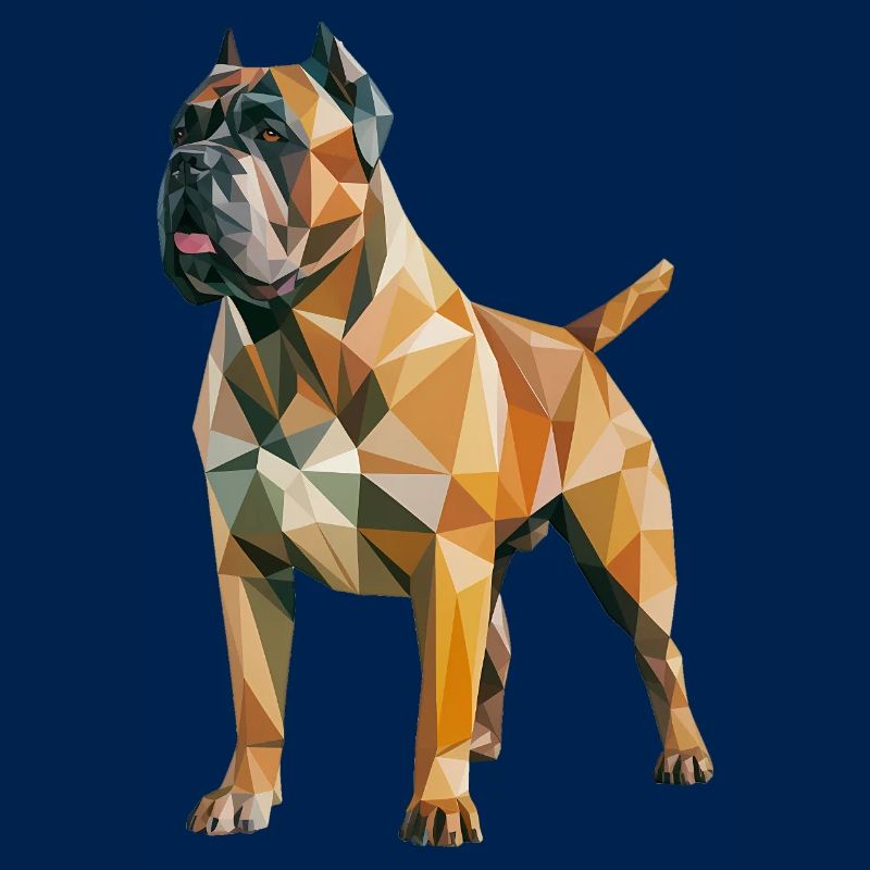 Mastiff - Cool Low Poly  Logo