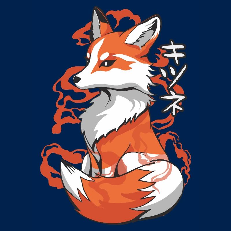 Vibrant Fox Ukiyo Style