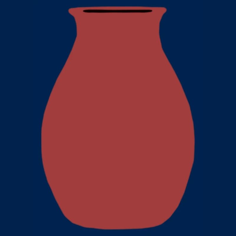 Terrakotta-Vasen-Silhouette