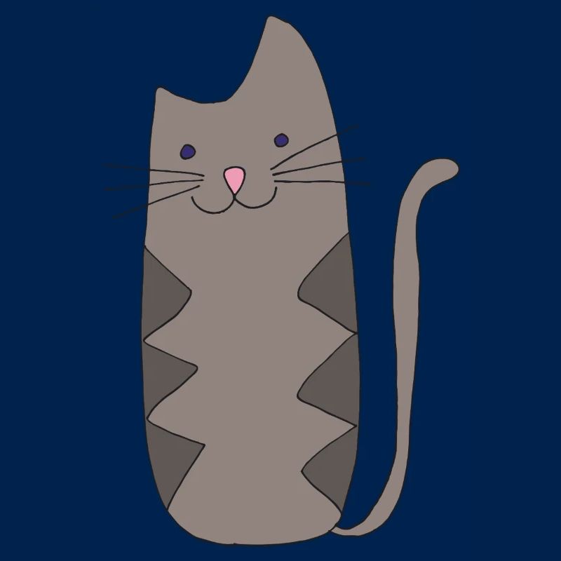 Zigzag Cat Grey