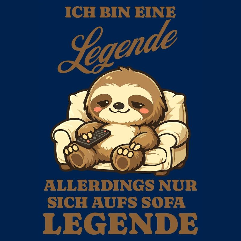 Faultier Serienabend Sofa Spruch Lustig