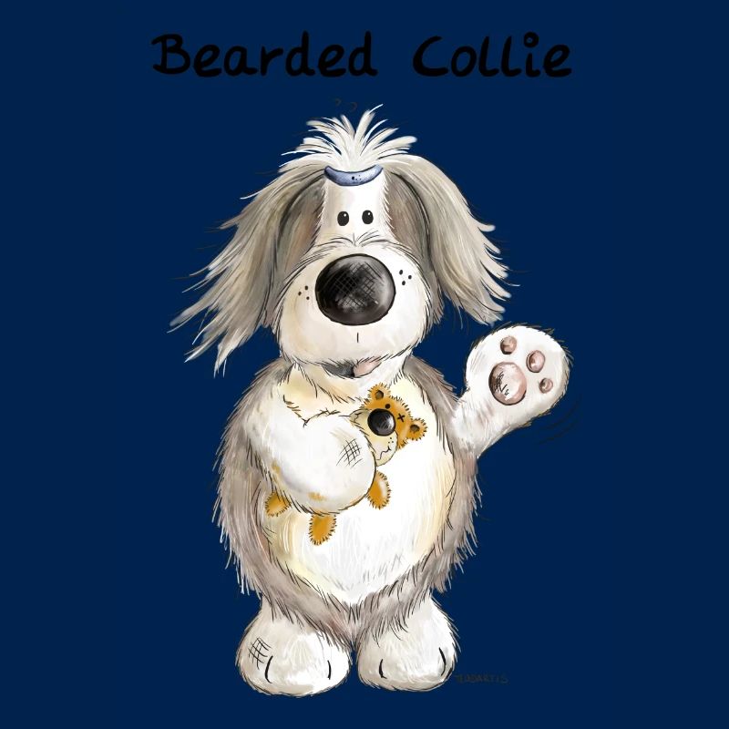 Bearded Collie mit Teddy