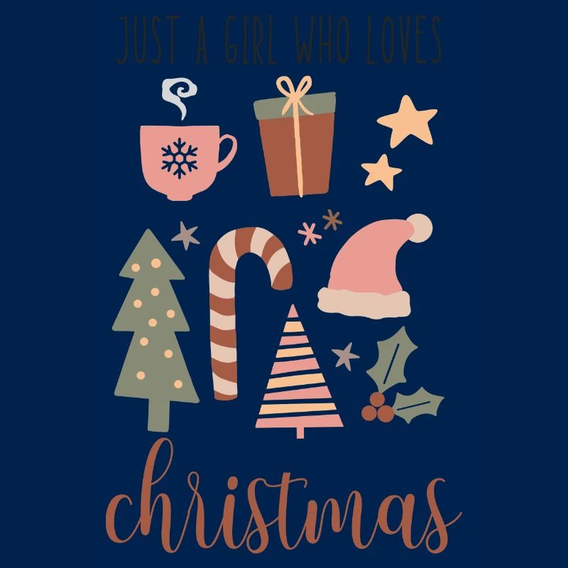 Boho Nur ein Mädchen, das Weihnachten liebt