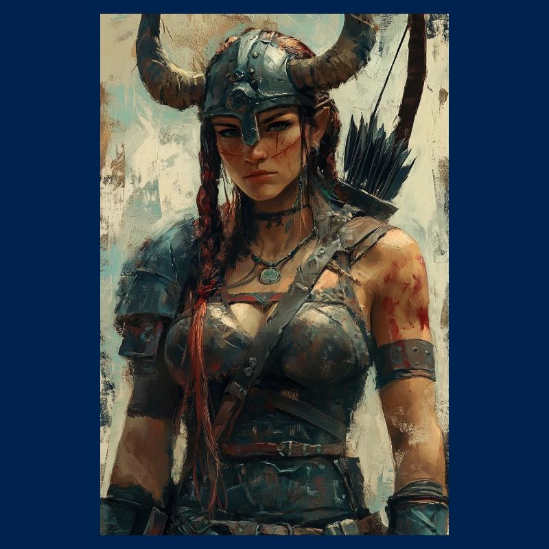 Wikingerfrau Illustration Poster