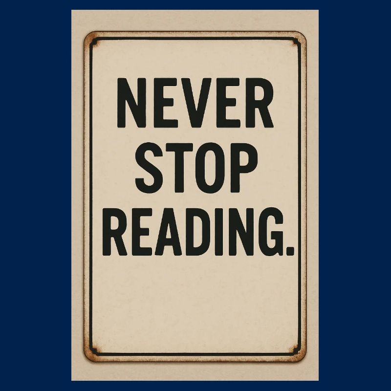 Never stop reading