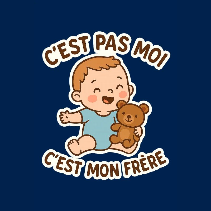 C'est pas moi c'est mon frère. Bébé humour mignon