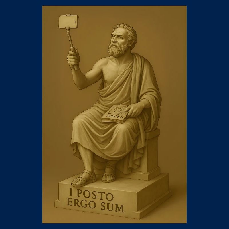 Ancient Philosophy Selfie Statue