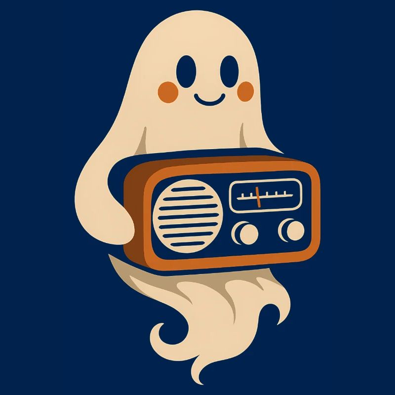 Geist mit Retroradio