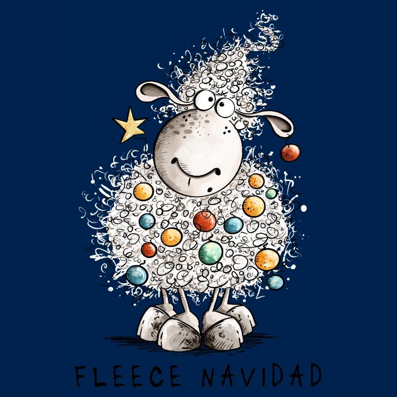 Fleece Navidad Weihnachtsschaf Cartoon Schaf