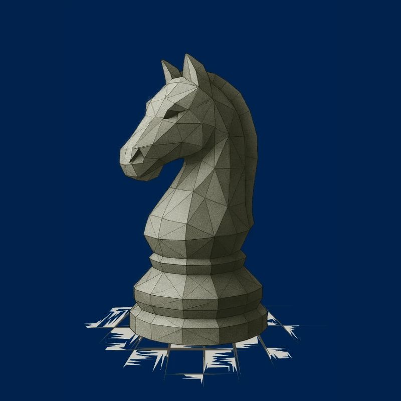 Conception du cavalier d’échecs à faible polygonisme