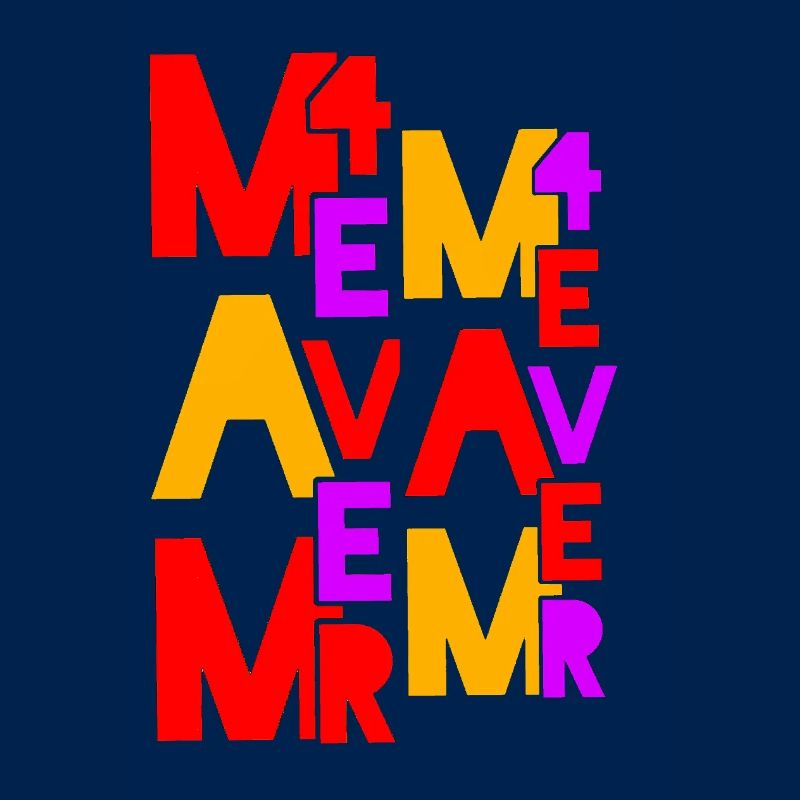 Bunte MEME-Typografie-Collage