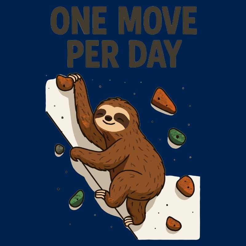 Sloth Bouldering: One Move Per Day Design