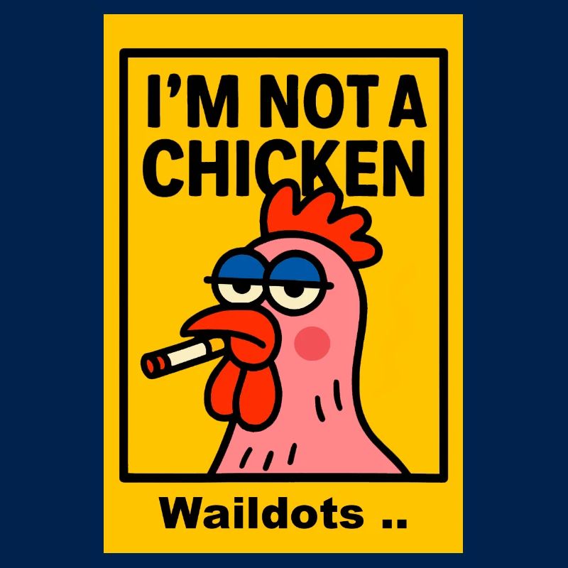 Poule rebelle avec une cigarette