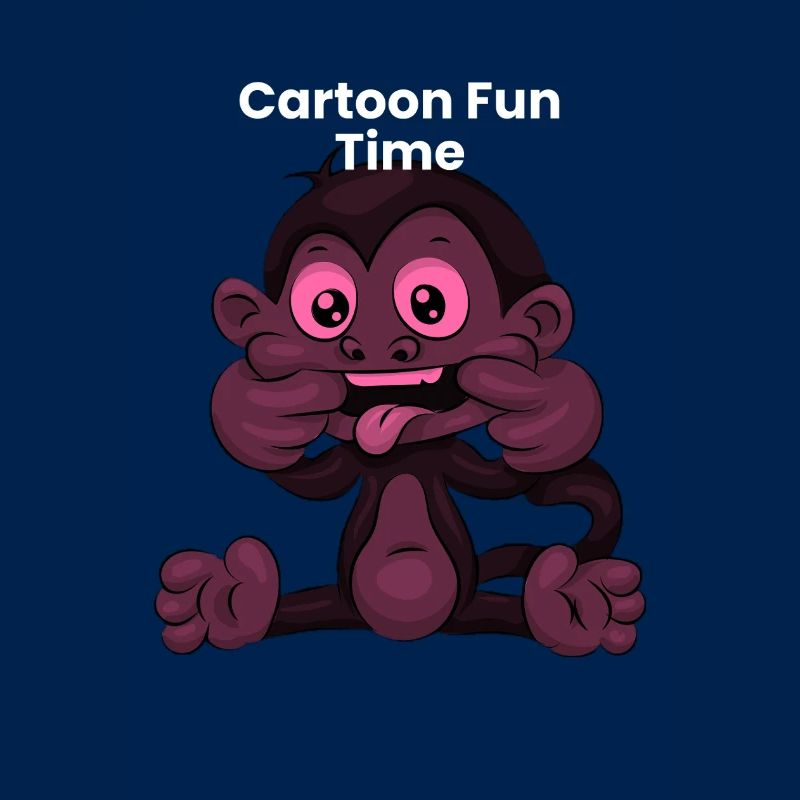 Dessin animé Singe Temps de jeu