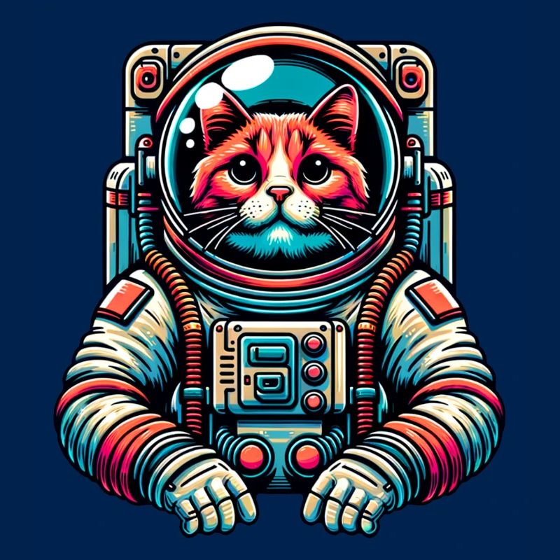Petit chat mignon comme astronaute astronaute